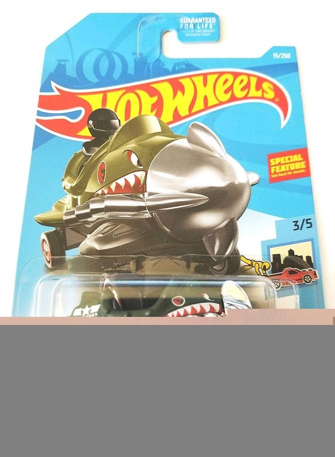 Hot Wheels 2019 HW Ride-Ons Bazoomka (Propellor Plane Car) 15/250, Dark Green Treasure Hunt - Image 1