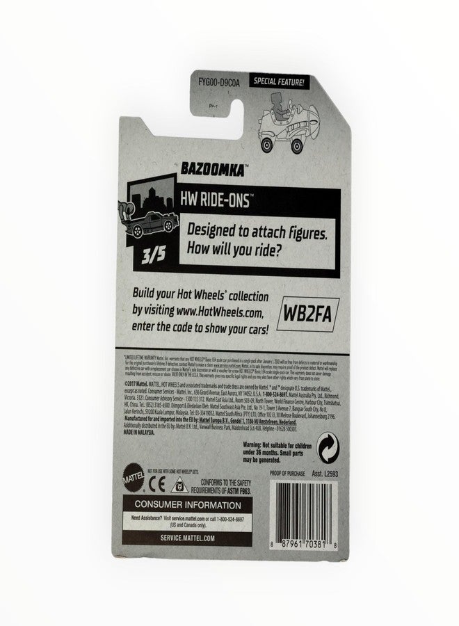 Hot Wheels 2019 HW Ride-Ons Bazoomka (Propellor Plane Car) 15/250, Dark Green Treasure Hunt - Image 2