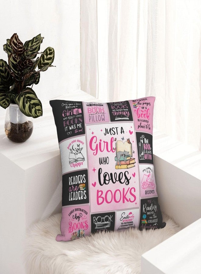 Skizbcw Book Lovers Gifts for Women, Bookish Gifts for Book Lover, Book Gift for Readers, Book Gifts for Reading Lovers, Gift for Librarian/Book Nerd/Bookworm Throw Pillow Covers 18 x 18 Inch - Image 2