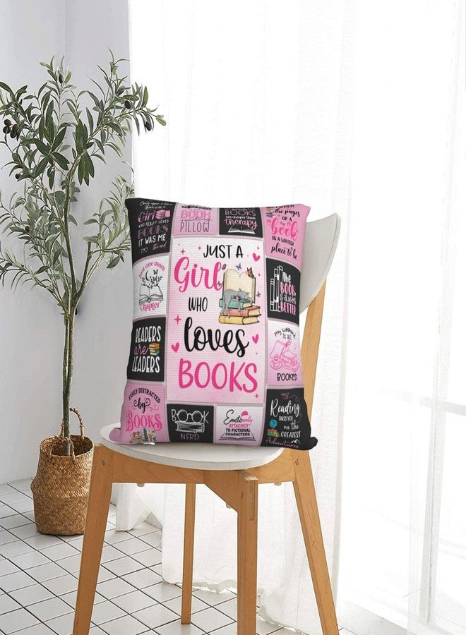 Skizbcw Book Lovers Gifts for Women, Bookish Gifts for Book Lover, Book Gift for Readers, Book Gifts for Reading Lovers, Gift for Librarian/Book Nerd/Bookworm Throw Pillow Covers 18 x 18 Inch - Image 3
