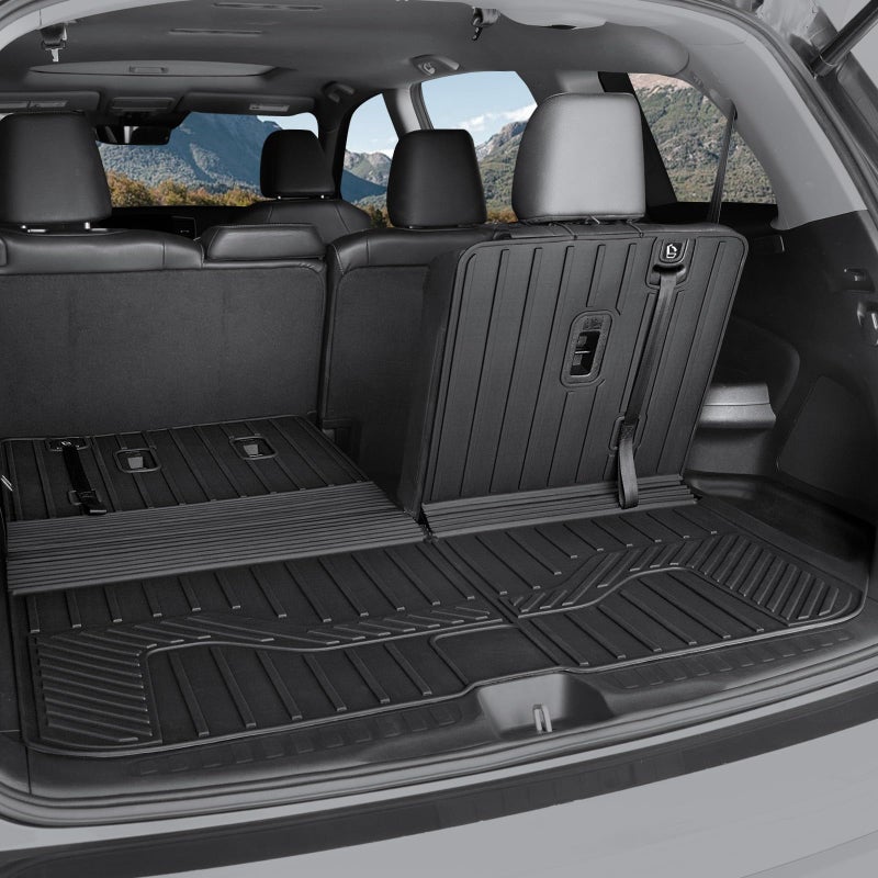 Houclemic Cargo Mat Backrest Mats for 2016-2022 Honda Pilot 8 Passengers (No Elite Models), All Weather TPE Car Liner Car Mat for 2022 Honda Pilot Accessories - Image 1