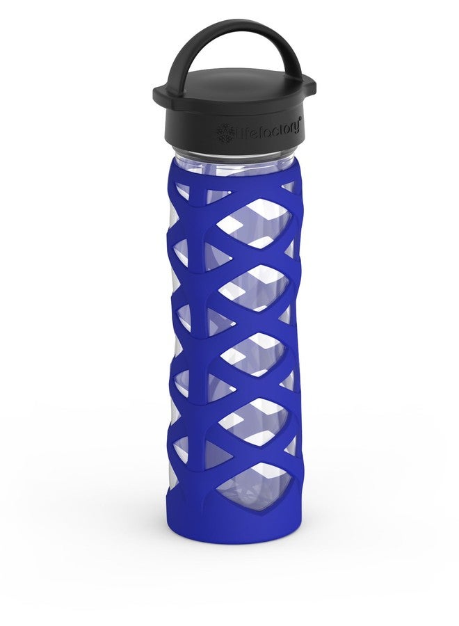Lifefactory 16oz Bottle Classic Cap Helix Sleeve Sapphire - Image 2