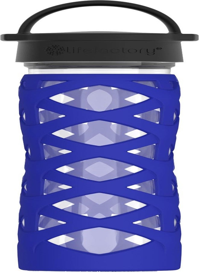 Lifefactory 16oz Bottle Classic Cap Helix Sleeve Sapphire - Image 1