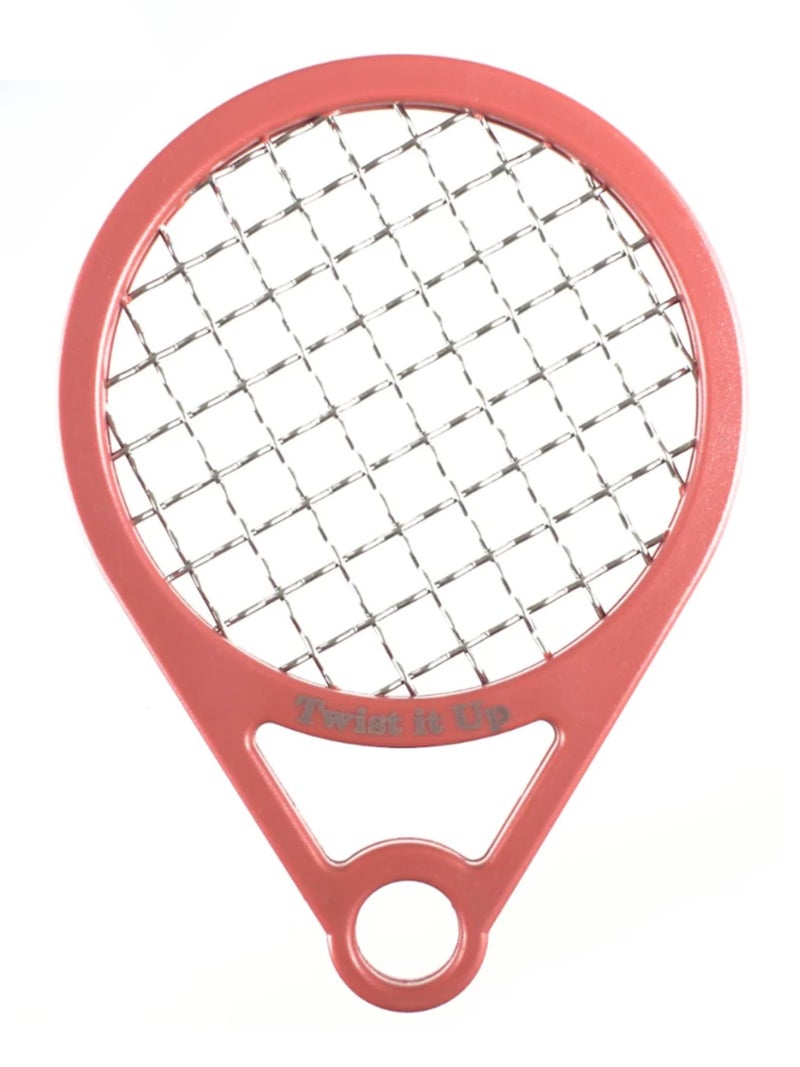 Twist It Up Comb (Red Desires) - Alternative to Hair Sponges, Creates Curls and Twists for Black Men, Tennis Racket Design - Image 1