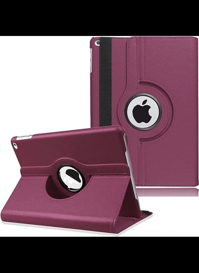 New iPad 2017 9.7" - iPad Air 2 Leather Case - 360 Degree Rotating Stand Smart Cover with Auto Sleep Wake for Apple iPad Air or New iPad 9.7 Inch 2017 Tablet - Purple