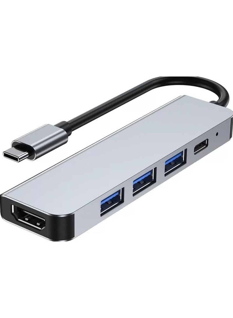 Cite Canadian IT Era USB C Hub 5in1 with HDMI 4K Output 100W PD Charging Aluminum10Gbps Data Transfer - Image 1