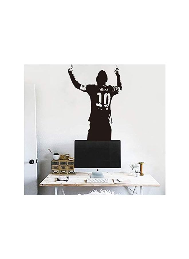 erorex - Wall Art Football Player Lionel Messi Wall Sticker Home Decor Vinyl Wallpaper Home Art Sport Fan Gifts Wall Murals PVC Wall Stickers for TV Setting - Image 1