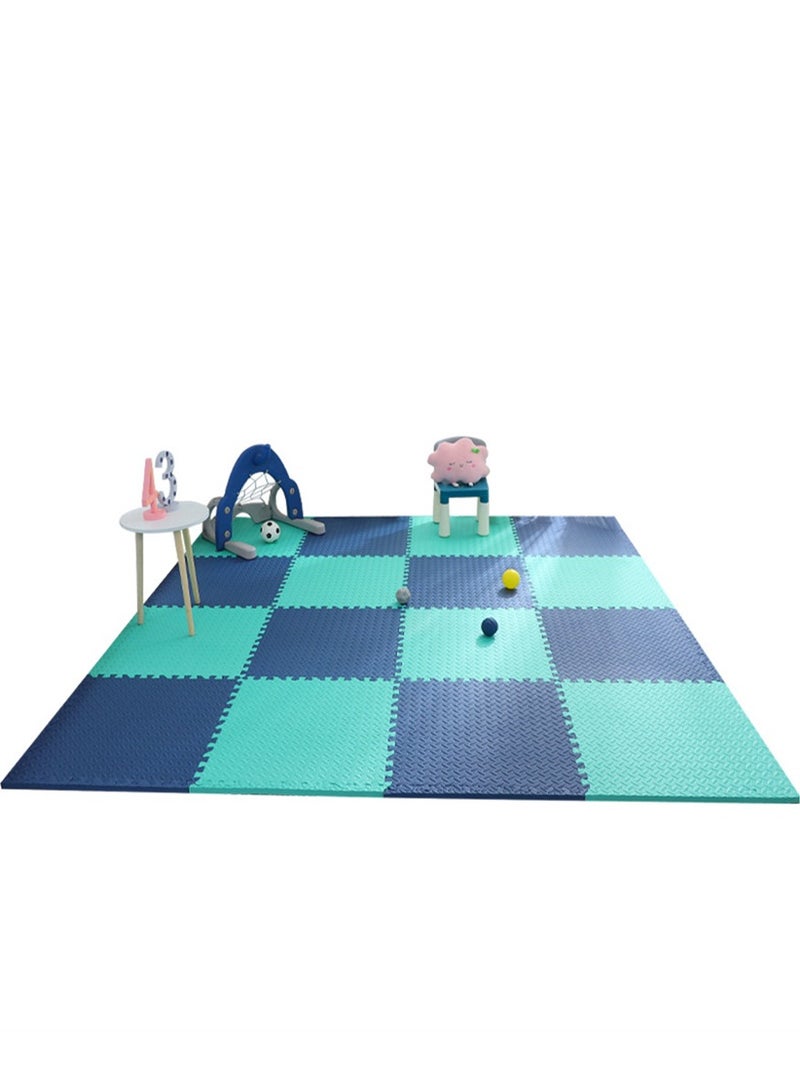 12 حزمة لغز أرضية حصيرة ، 60 × 60 سم إيفا رغوة أرضية Playmats مع سمك 2.5 سم ، الألعاب للأطفال حماية الأرضيات ممارسة حصيرة ، للرياضات المنزلية ، معدات التمرين ، تمرين اليوغا ، صالات الألعاب الرياضية للأطفال واللعب للأطفال (12 جهاز كمبيوتر شخصي ، 6 أخضر + 6 أزرق) - Image 2