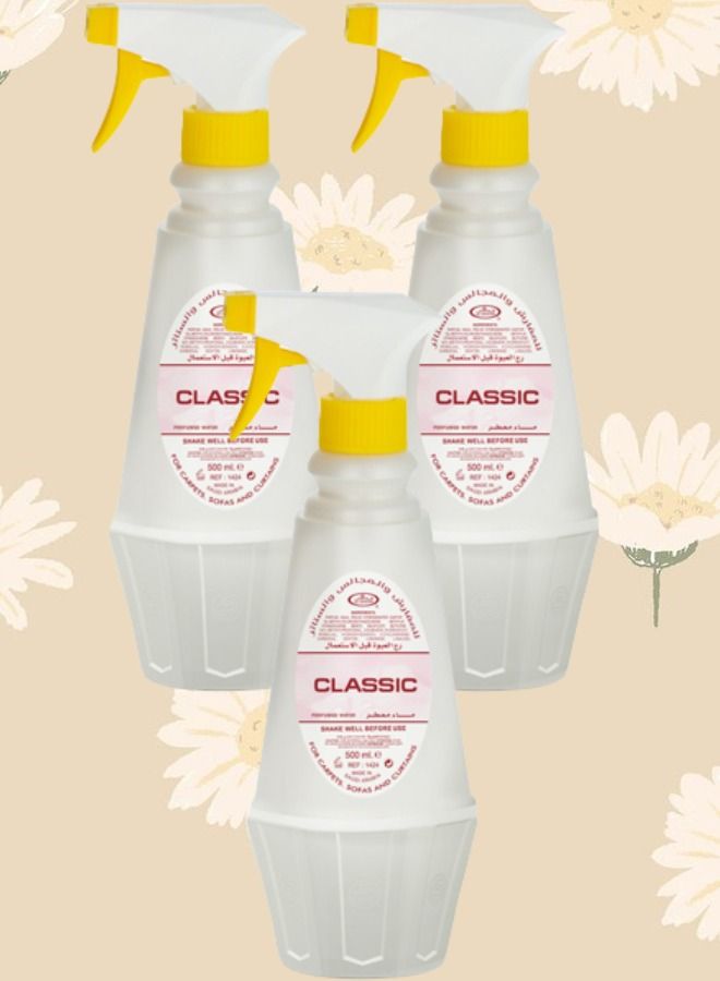 Alrehab 3 Pieces Classic Room Freshener 500 ml