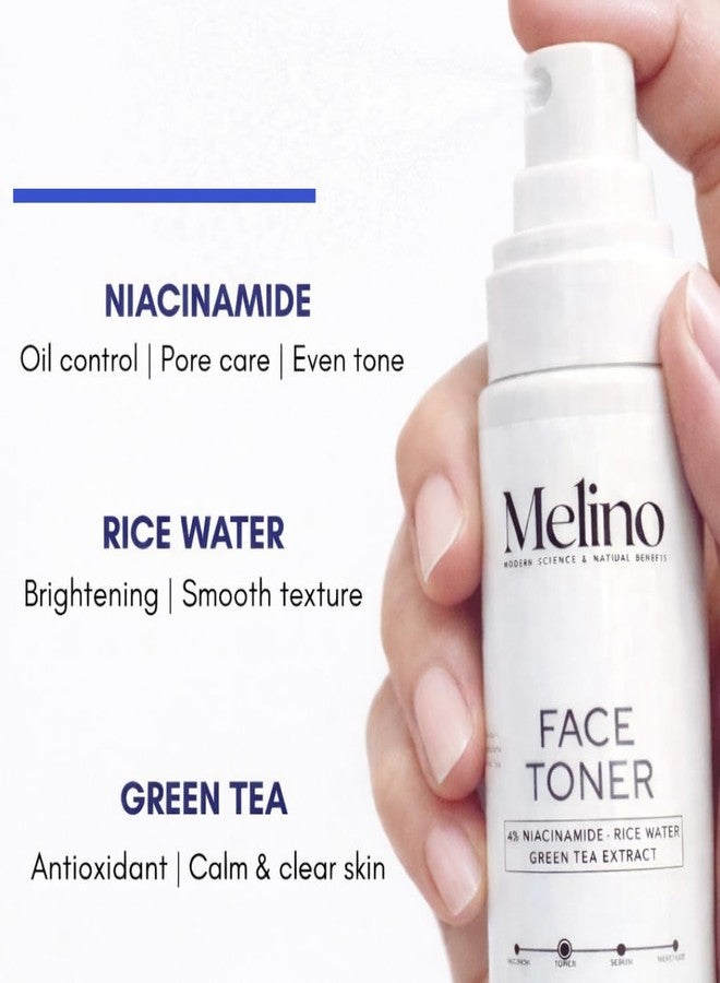 Melino Face Wash & Face Toner Combo with Kojic Acid, Lemongrass, Niacinamide, Green Tea Extract for Dark Spots, Pigmentation, Acne Marks, Skin Brightening, 100ml Each - Image 4