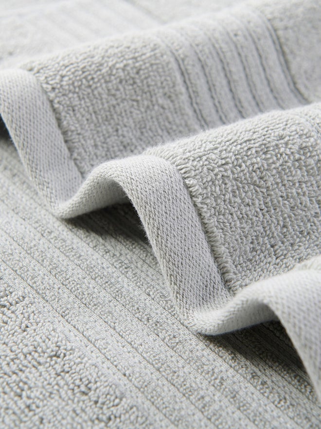 CANNON Dobby Border Face Towel 580Gsm 50X100Cm 100% Cotton Dark Grey - Image 3