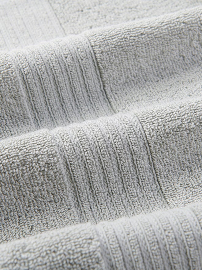 CANNON Dobby Border Face Towel 580Gsm 50X100Cm 100% Cotton Dark Grey - Image 4