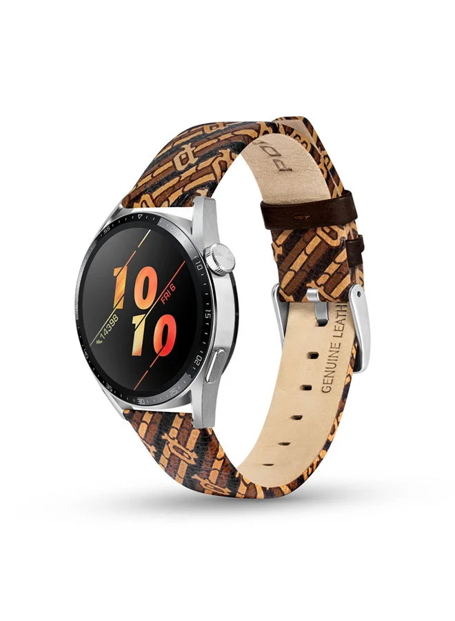 بوليس Universal Replacement Leather Stra2-44-45-50) Samsung, Huawei Or Quartz Watch With Lug Width Of 22mm