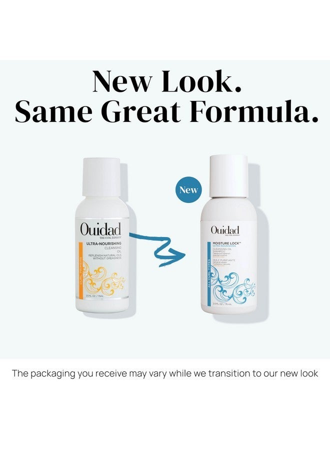 Ouidad Moisture Lock Ultra Nourishing Cleansing Oil Shampoo for Curly Hair - 2.5 fl oz, Shampoo for Women & Men, Rehydrates Dry, Damaged Curls, Color Safe Shampoo, All Curl Types - Image 2