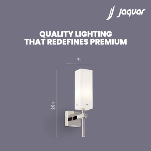 Jaquar Decorative Bath Wall Lamp | Opal Glass with Chrome Finish Base | Opulent Lighting | Water-Resistant Design for Bathrooms, Saunas, Steam Rooms & Spas | G9 LED 5W (70L*137W*290H) - Image 3
