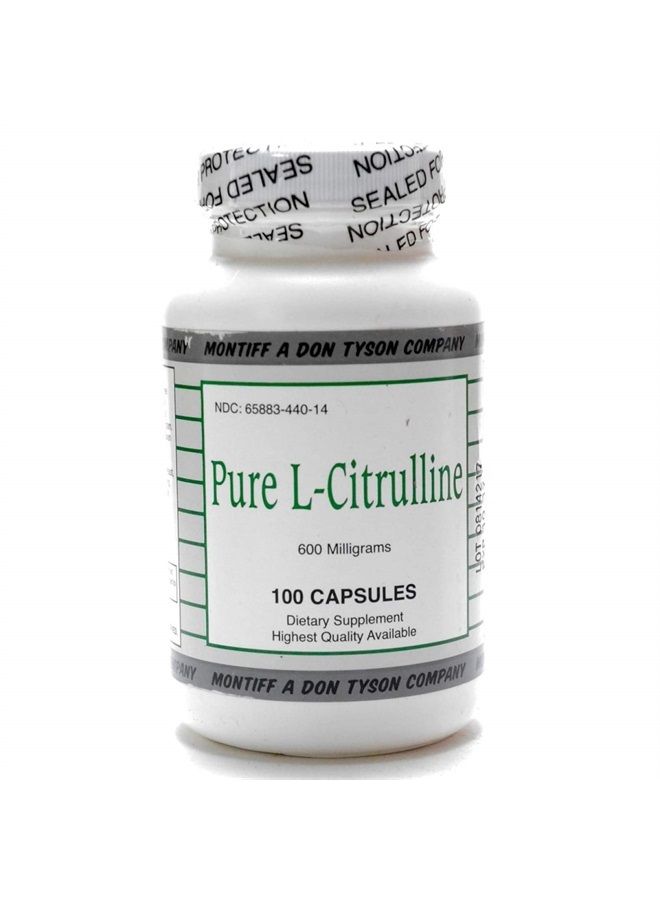Pure L-Citrulline 600 mg 100 caps [Health and Beauty]