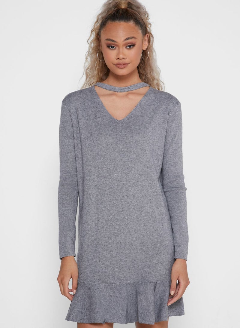 جينجر فستان ميني بنمط شوكر - Image 1