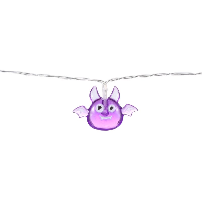 Halloween String Lights: 1.5 Meters 2 Packs Purple Bendable Soft Cable - Evenly Distributed Cute LED Pendants Holiday Decorative Lights for Halloween Home Indoor Outdoor Decoration - Image 4