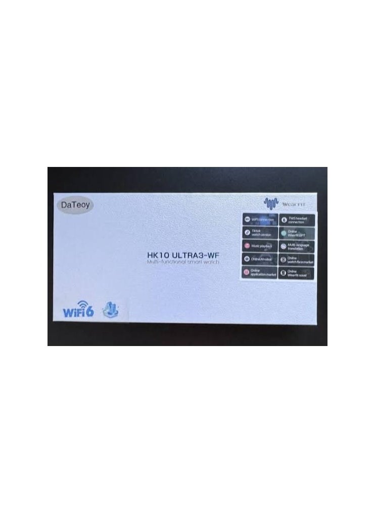 هونج كونج - ساعة Ultra HK10 WF هي ساعة ذكية متطورة تجمع بين الأداء العالي والتصميم الفاخر. تتميز بشاشة لمس كبيرة وواضحة، وتوفر مجموعة واسعة من الميزات مثل تتبع اللياقة البدنية، مراقبة نبضات القلب، قياس الأوكسجين في الدم، وتتبع النوم. تدعم الساعة أيضًا إشعارات المكالمات والرسائل من هاتفك المحمول، مما يجعلها شريكًا مثاليًا للحياة اليومية. مع بطارية تدوم طويلاً وتصميم رياضي يناسب جميع الأنشطة، تعتبر ساعة Ultra HK10 WF - Image 1