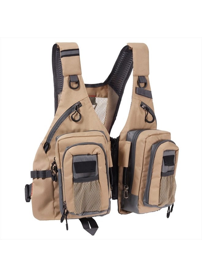BASSDASH - Fly Fishing Vest with Pockets Adjustable Size for Men Women Bass Trout Fishing FV12 - Image 1