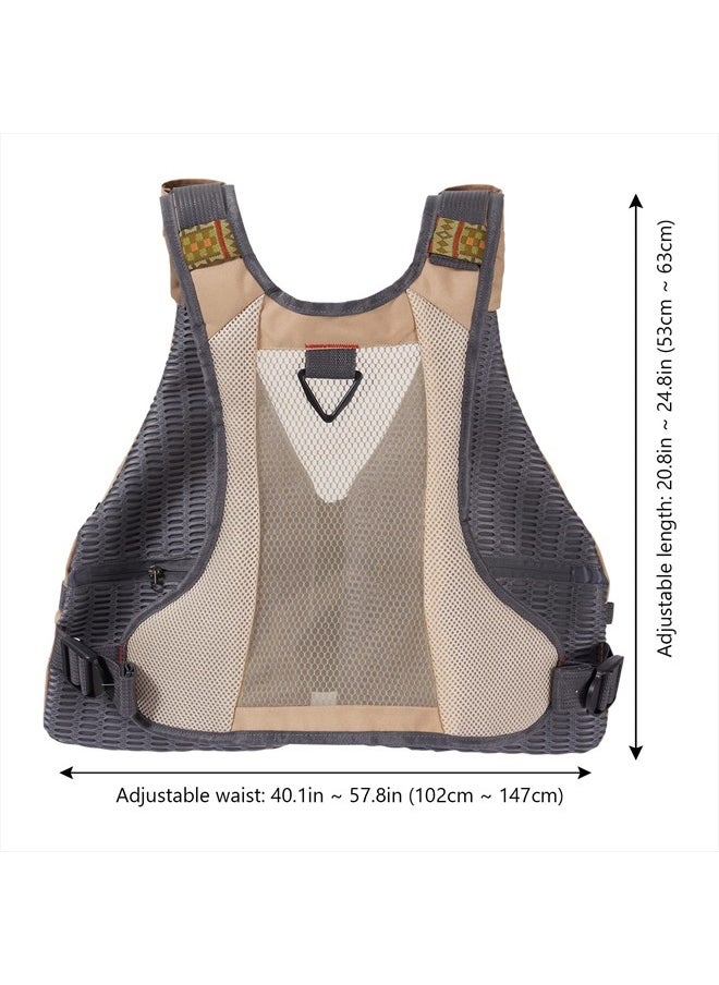BASSDASH - Fly Fishing Vest with Pockets Adjustable Size for Men Women Bass Trout Fishing FV12 - Image 1