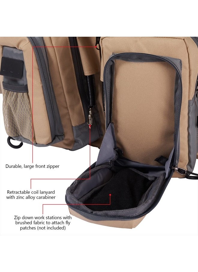 BASSDASH - Fly Fishing Vest with Pockets Adjustable Size for Men Women Bass Trout Fishing FV12 - Image 1