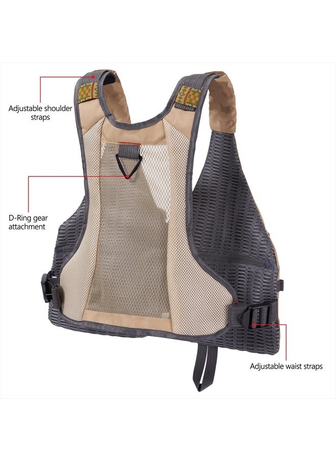 BASSDASH - Fly Fishing Vest with Pockets Adjustable Size for Men Women Bass Trout Fishing FV12 - Image 1
