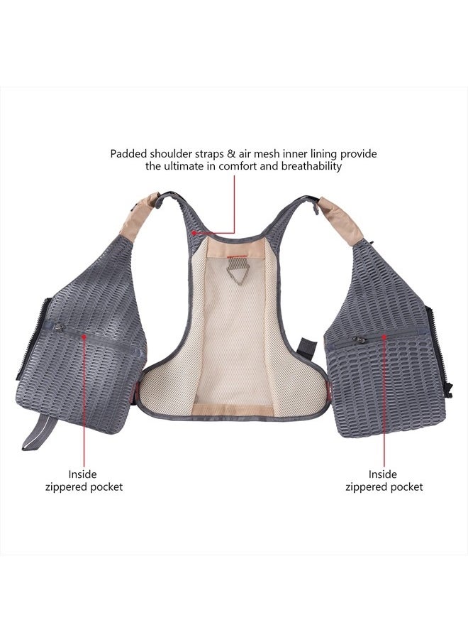 BASSDASH - Fly Fishing Vest with Pockets Adjustable Size for Men Women Bass Trout Fishing FV12 - Image 1