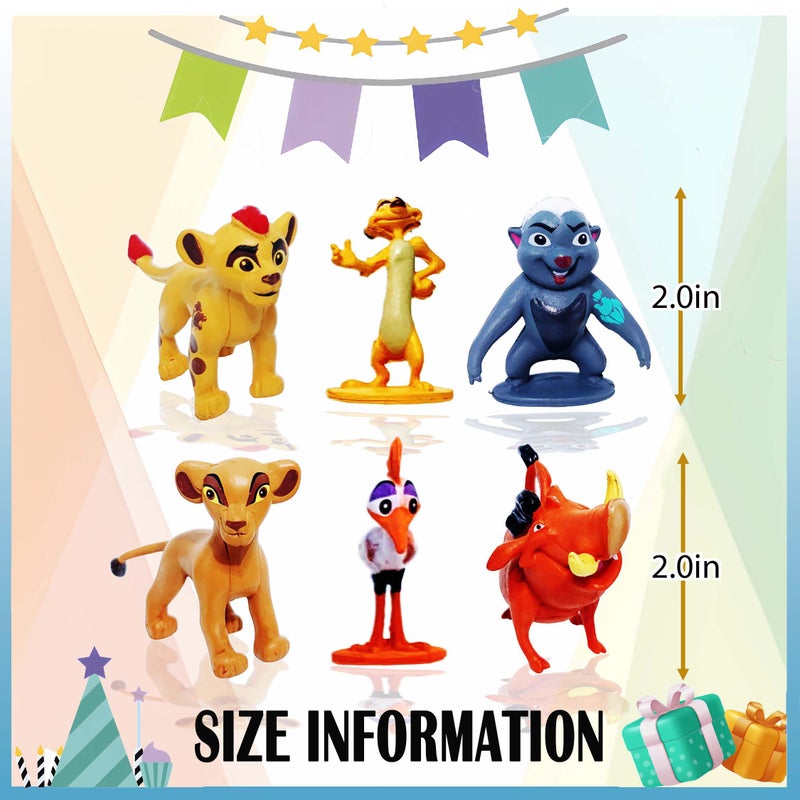 CNIUETYR Animal Doll Commemorative Set, Warthog&Spotted Hyena Toys, Home Party Cake Animal Decoration PVC Model (2.0 inch/12 Piece) - Image 3