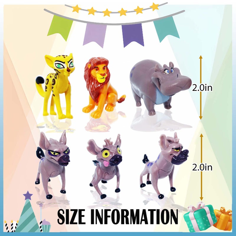 CNIUETYR Animal Doll Commemorative Set, Warthog&Spotted Hyena Toys, Home Party Cake Animal Decoration PVC Model (2.0 inch/12 Piece) - Image 4