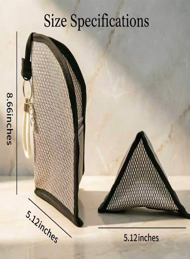 2 Pack Standing Toiletry Bag,Standing Travel Toiletry Bag,EVA Mesh Waterproof,Semi-transparent Multi-compartment Hanging Organizer for Back to School,travel and daily use Unisex - Image 4