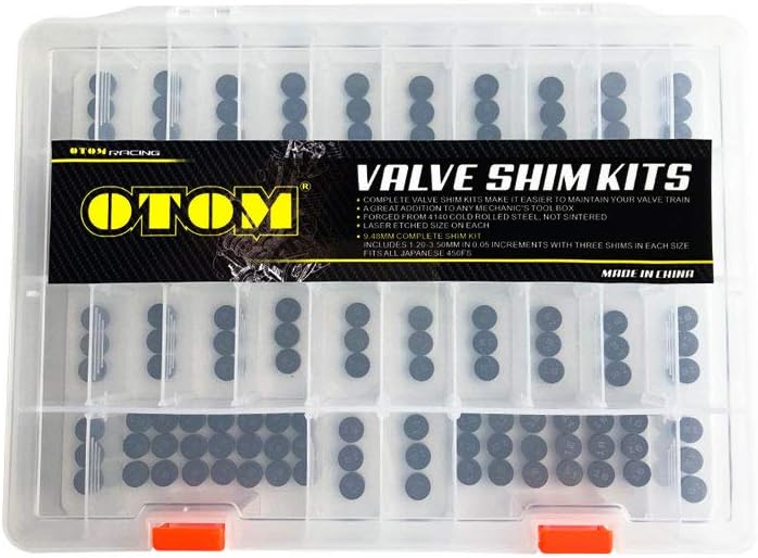 PROOTOM OTOM 7.48mm Thick Adjustable Valve Shim Kit (141PCS) for Honda, Kawasaki, Suzuki, Yamaha Dirt Bikes - Image 1