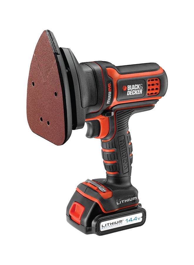 BLACK+DECKER Multi-Evo Multitool Sander Attachment with 5 Sanding Sheets , Orange/Black - MTSA2-XJ, 2 Years Warranty Black - Image 2