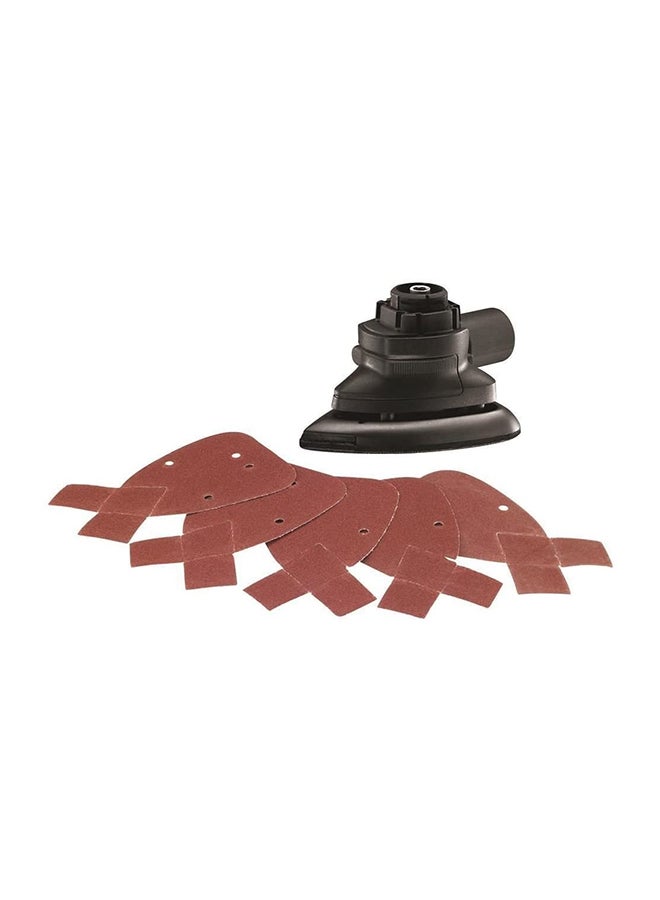 BLACK+DECKER Multi-Evo Multitool Sander Attachment with 5 Sanding Sheets , Orange/Black - MTSA2-XJ, 2 Years Warranty Black - Image 4