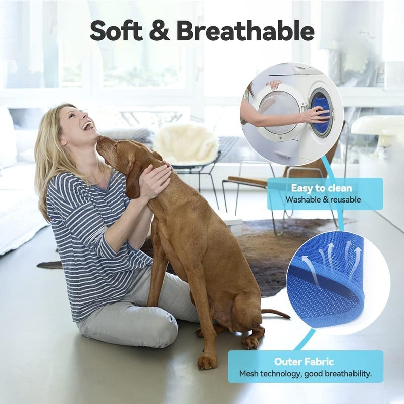 Rhyhorn Pet Grooming Hammock Harness for Cats & Dogs, 2 S-Hooks Dog Holder for Grooming, Pet Supplies Kit, Pet Stuff Helper Bathing, Ear/Eye Care (Blue) - Image 4