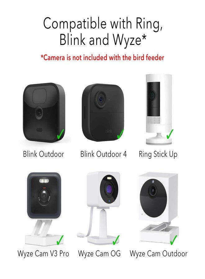 Wasserstein Bird Feeder Camera Case Compatible with Blink, Wyze & Ring Security Cameras Including Blink Outdoor 4, Wyze Cam OG & Ring Stick Up Camera (Camera NOT Included) - Image 3