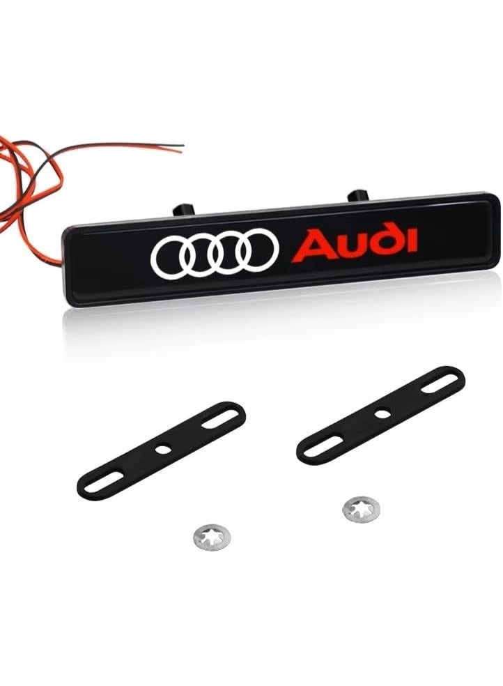 Vierex LED Front Hood Grille Emblem Light for Audi Car Decorative Badge for S3 S4 S5 S6 RS3 RS4 RS5 RS6 RS8 A2 A3 TT B6 B8 Waterproof, 12V LED Accent Lighting Mod Accessory - Image 1