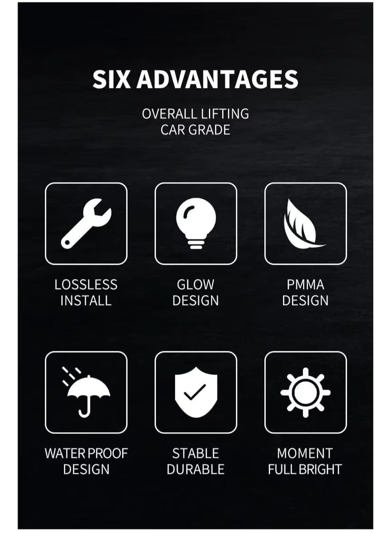 Vierex LED Front Hood Grille Emblem Light for Audi Car Decorative Badge for S3 S4 S5 S6 RS3 RS4 RS5 RS6 RS8 A2 A3 TT B6 B8 Waterproof, 12V LED Accent Lighting Mod Accessory - Image 5