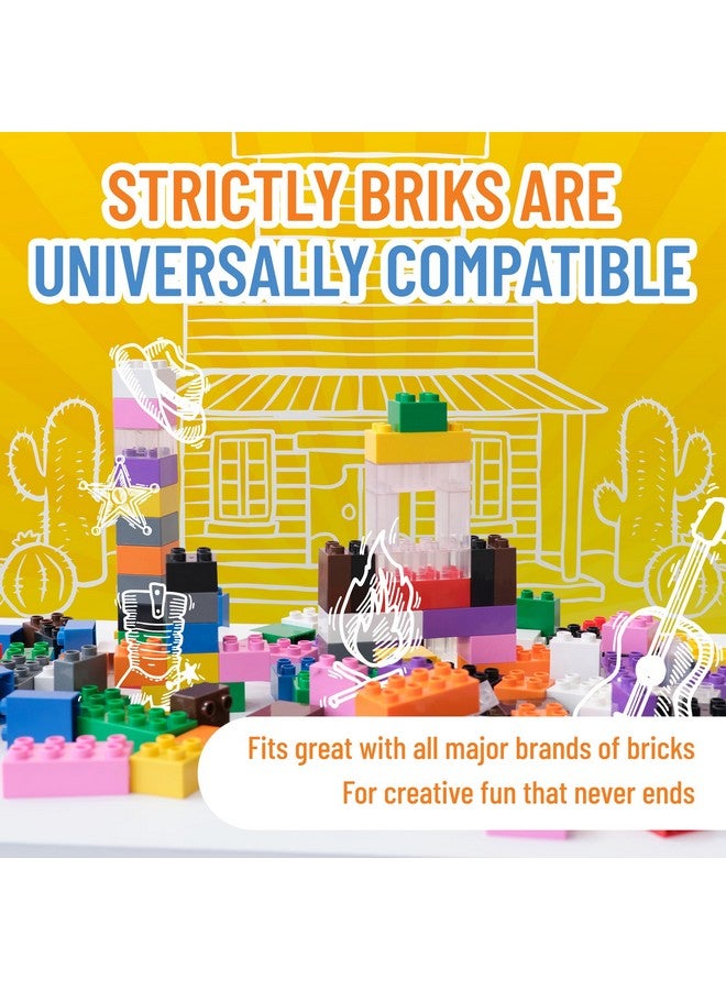 Strictly Briks كتل بناء كبيرة متوافقة مع ليغو دوبلو للأطفال والصغار، مجموعة هدايا من الكتل الكبيرة للأعمار من 3 سنوات وما فوق، متوافقة 100% مع جميع العلامات التجارية الكبرى، 10 ألوان متعددة، 84 قطعة - Image 4