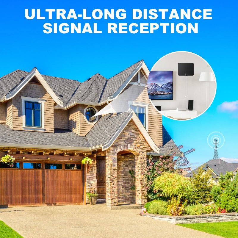 DAANT TV Antenna Indoor Long Range, Supports 4K 1080p Smart TV Signal Reception with 16ft HDTV Coax Cable - Image 3