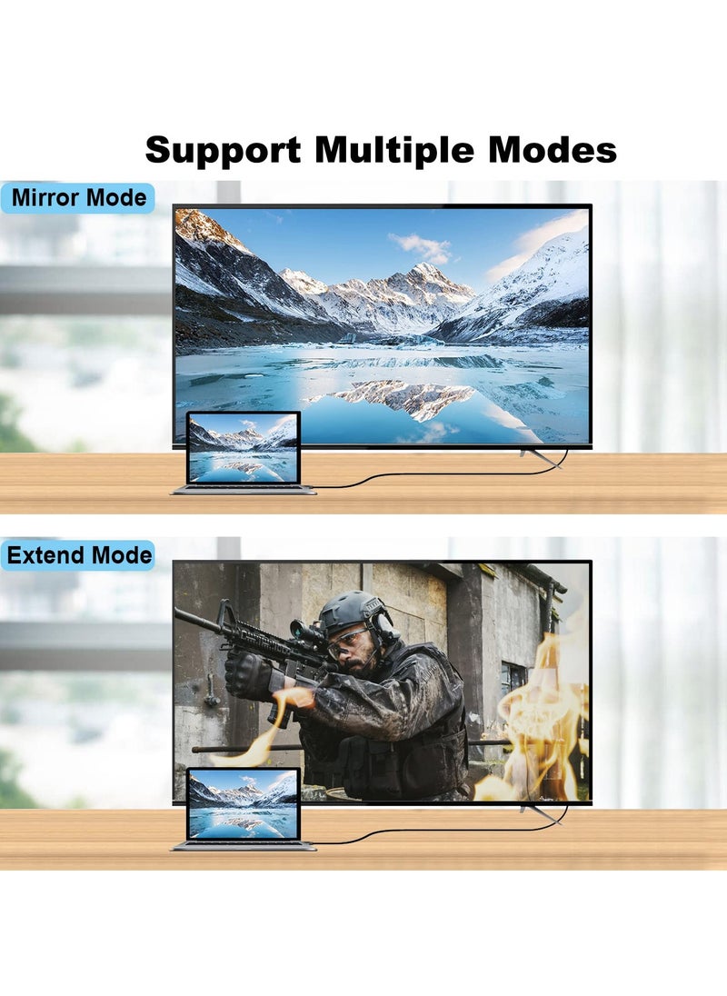 SYOSI SYOSI 2 Pcs DisplayPort to HDMI Adapters, Uni-Directional DP PC to HDMI Monitor Converter Compatible with HDTV, Projector, Laptop, Desktop & DisplayPort Devices, 4K 30Hz, 2K 60Hz, 1080p 120Hz (Black)  - Image 3