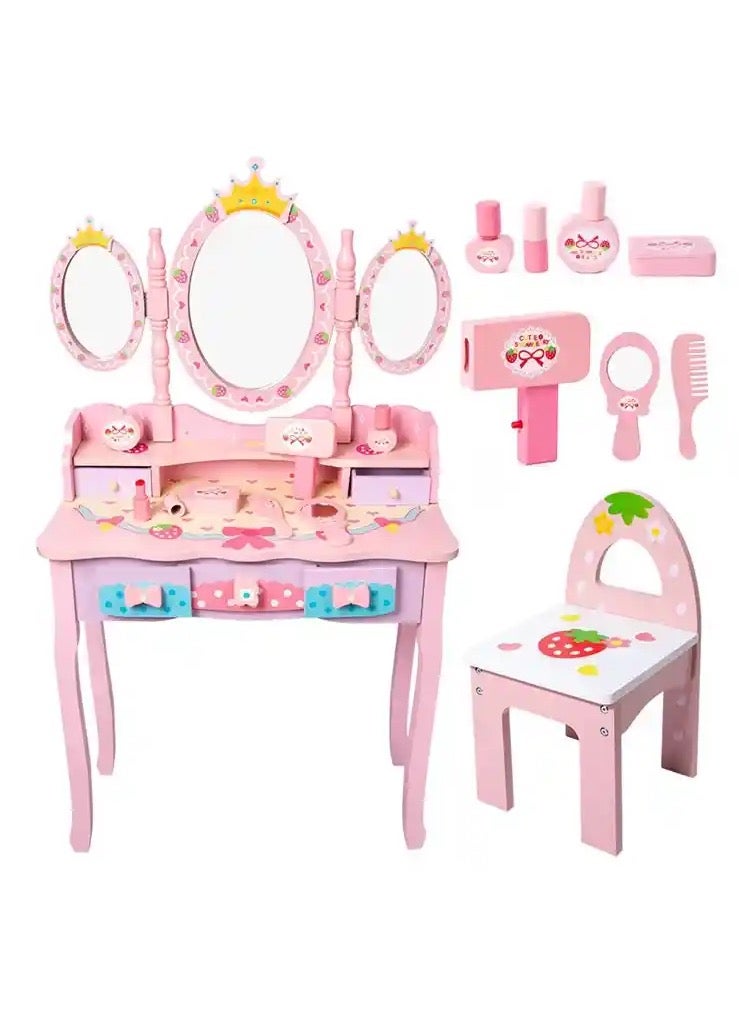 Cute ninos Real-sized wooden dresser for girls with accessories - dimensions: 75 x 41 x 22 cm - Image 1