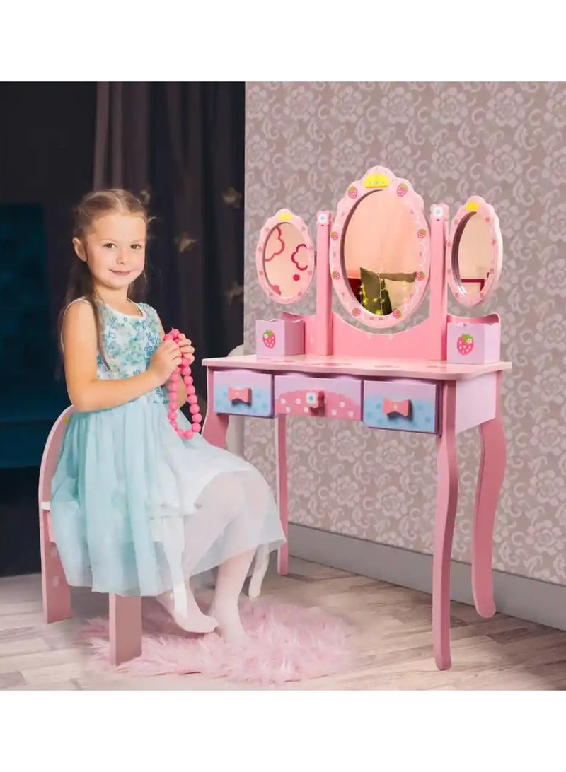 Cute ninos Real-sized wooden dresser for girls with accessories - dimensions: 75 x 41 x 22 cm - Image 2