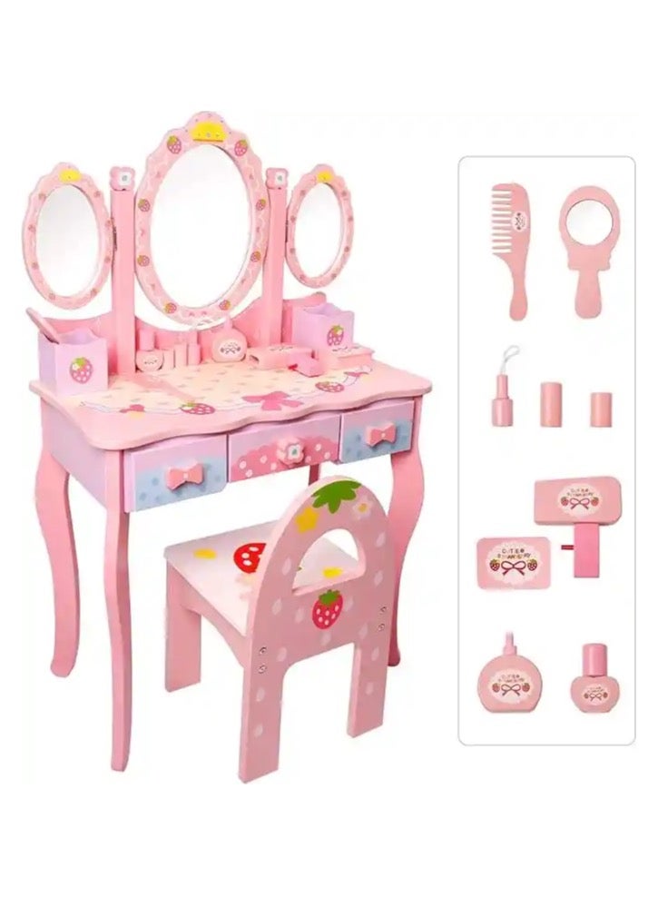 Cute ninos Real-sized wooden dresser for girls with accessories - dimensions: 75 x 41 x 22 cm - Image 3