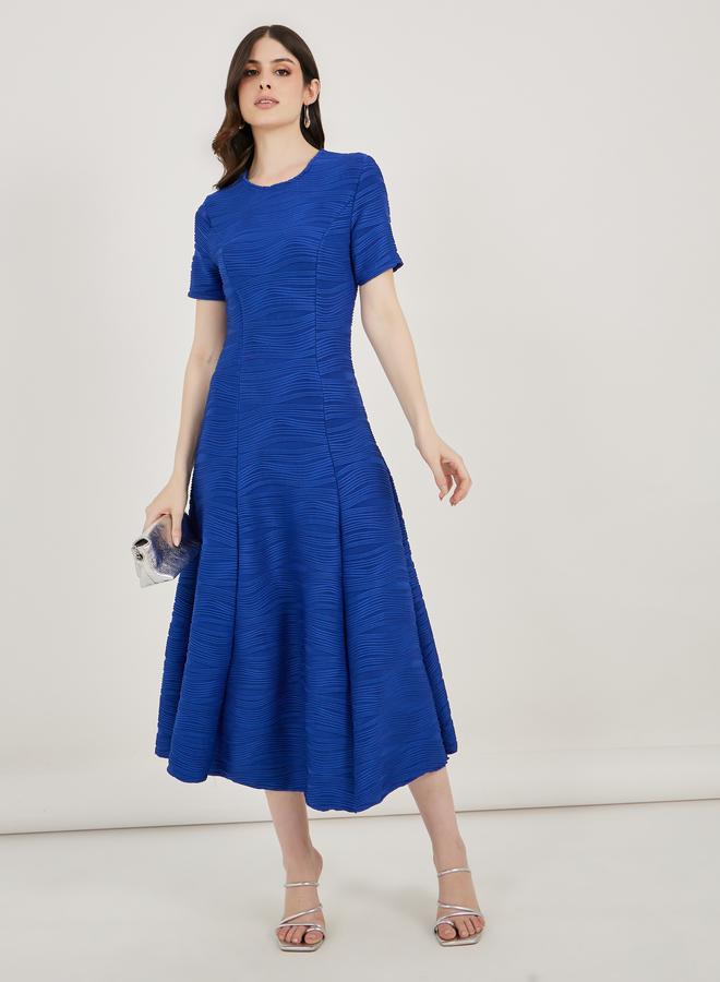 Styli Textured A-Line Dress  - Image 4