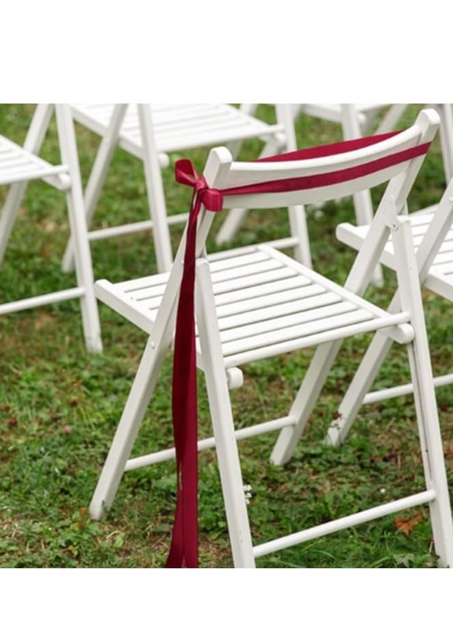 Burgundy Ribbon 1-1/2 Inch, 25 Yards Wine Red Satin Fabric Ribbons for Gift Wrapping, Christmas Garland, Christmas Tree Ornaments, Bows Making, DIY Crafts, Sewing Projects and Wedding Party - Image 5