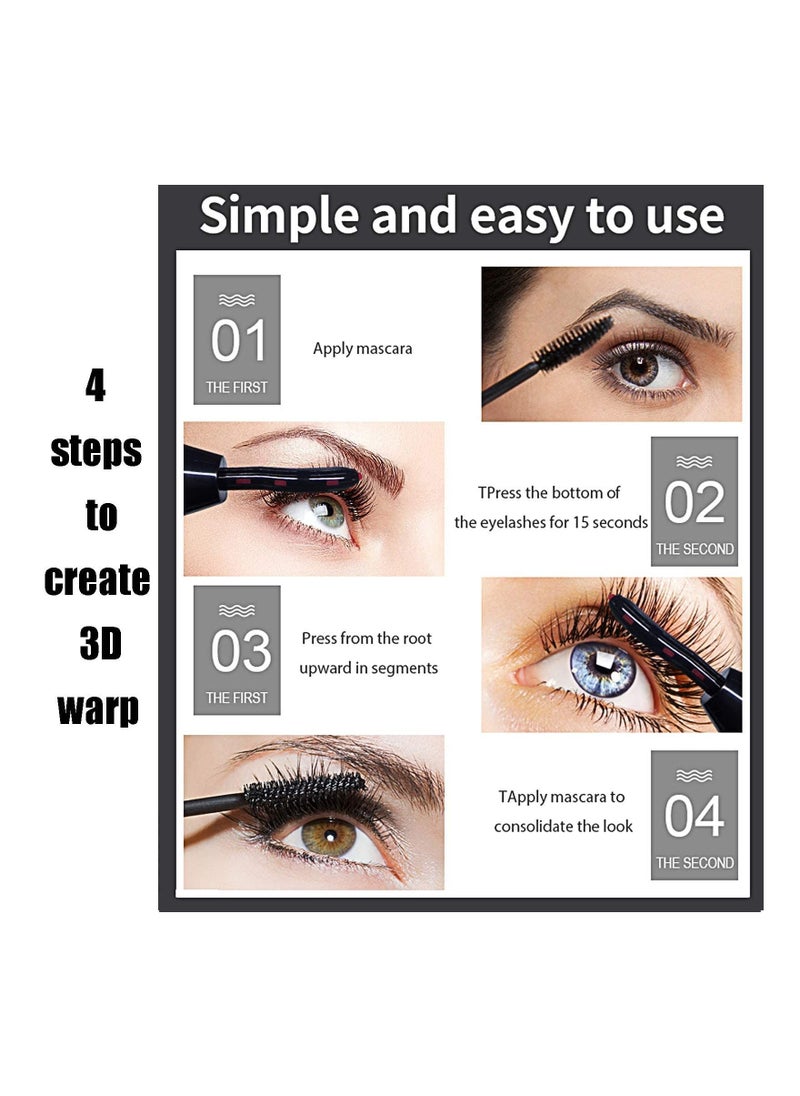 Arabest - 2 Temperature Settings USB Rechargeable 24 Hours Long Lasting Heated Eyelash Curler (White) - Image 1