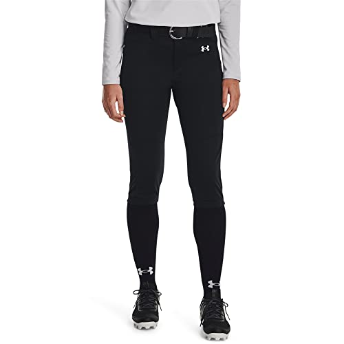 Under Armour Womens Utility Softball Pants 22, (001) Black / / White, Medium - Image 1