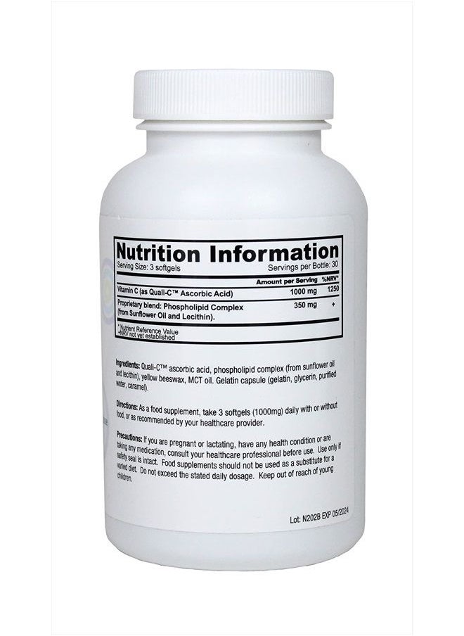 Core Med Science - Liposomal Vitamin C 1000mg by Core Med Science, 90 Softgels - Non-GMO Natural Liposomal Vitamin C Supplement That Promotes Healthy Skin - Immune System Booster for Adults, Supports Collagen Formation - Image 1