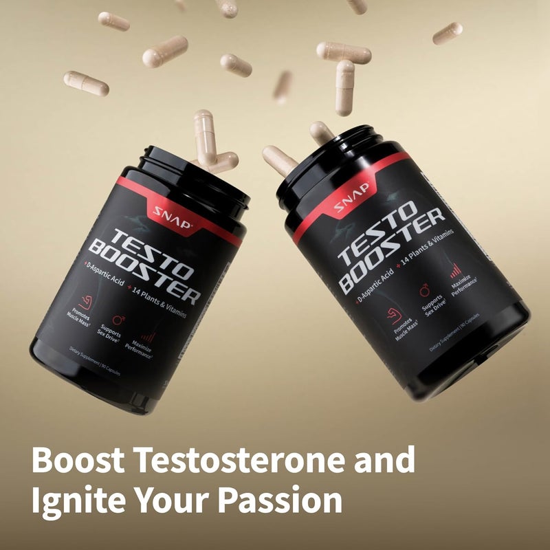 SNAP SUPPLEMENTS Snap Testosterone Booster for Men  Promotes Muscle Growth Booster for Men Enhancing Natural Energy Stamina and Strength 90 Capsules - Image 5